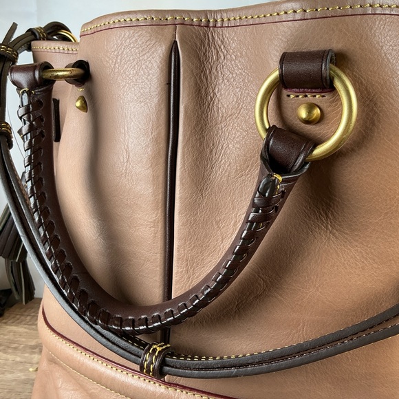 Dooney & Bourke Buckley Florentine Mushroom Brown Leather Shoulder Hand Bag Rare - Picture 7 of 14